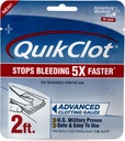 הרפתקאות רפואיות Kits QuikClot Gauze - גמיש hemostatic רפואי Gauze עבור הישרדות חירום או אסון מוכן Kits & More - מפסיק דימום מהיר עם Kaolin - 3" x 24 "