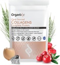 Organix Collagen Peptides Powder with Vitamin C, 类型I, II, III, V, X 水解Collagen, Hair, Nail, Skin, Bone & Joint Health, 老龄化支持, 清洁源头, Gluten Free, 不受欢迎, 30 services