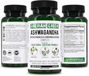 Racine d'Ashwagandha biologique verte de Sibérie avec Astragalus & Sibérie Eleuthero Ginseng Complex 60 Capsules Powerful Herbal Support
