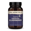 Dr. Mercola Organic Fermented Elderberry - Immune Support - Elderberry Extract & Powder - High Anthocyanin Content - Fermented Herbal Supplement - 60 Capsules (30 Servings)