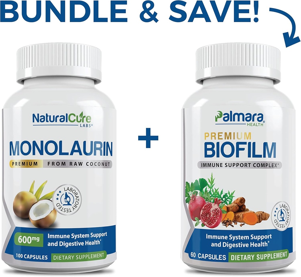 Bundle: Monolaurina Premium 600mg + Biofilm Complex