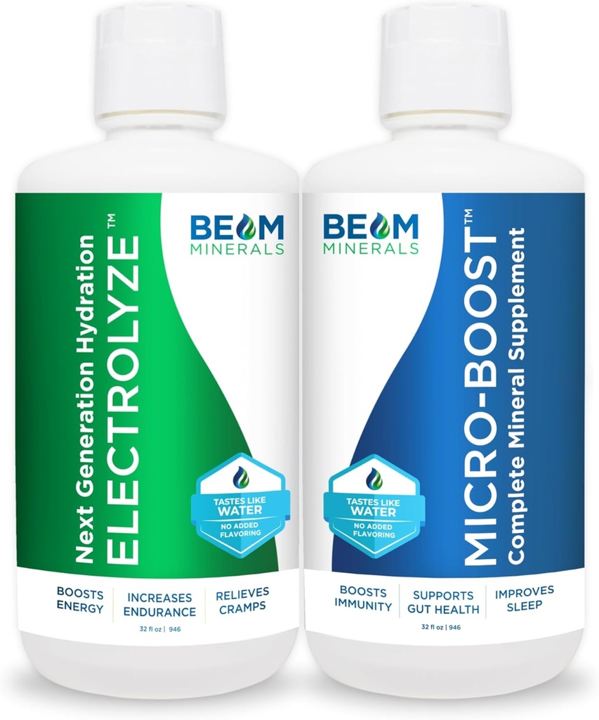 BEAM Minerals Micro-Boost e Electrolyze Advanced Set | Advanced Electrolyte & Micronutrient Support | 100% Biodispoñible