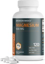 Bronson Magnesium 500 MG Support Bone & Muscle Health & Nervous System Support - Non- GMO, 120 tablet Vegetarian