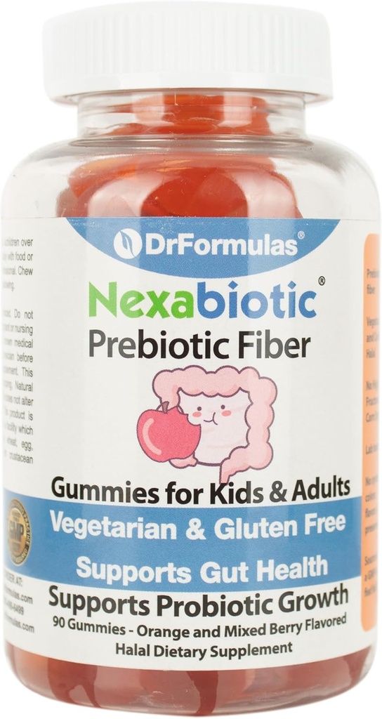 DrFormulas Nexabiotic Prebiotic Fiber Gummies Supplement voor kinderen Constipatie relief 
