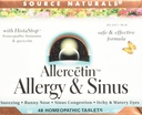 Kilde Naturals Allercetin Allergi & Sinus, Homøopatiske tabletter, 48 tabletter