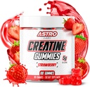 Creatiini Gummies miesten ja naisten - 5g per tarjoilu, lisätä voimaa, lihasten voitto, Recovery, Endurance - Vegan, Gluteeniton, Matala sokeri Creatiini Monohydraatti Gummies - Mansikka (100 kreivi)