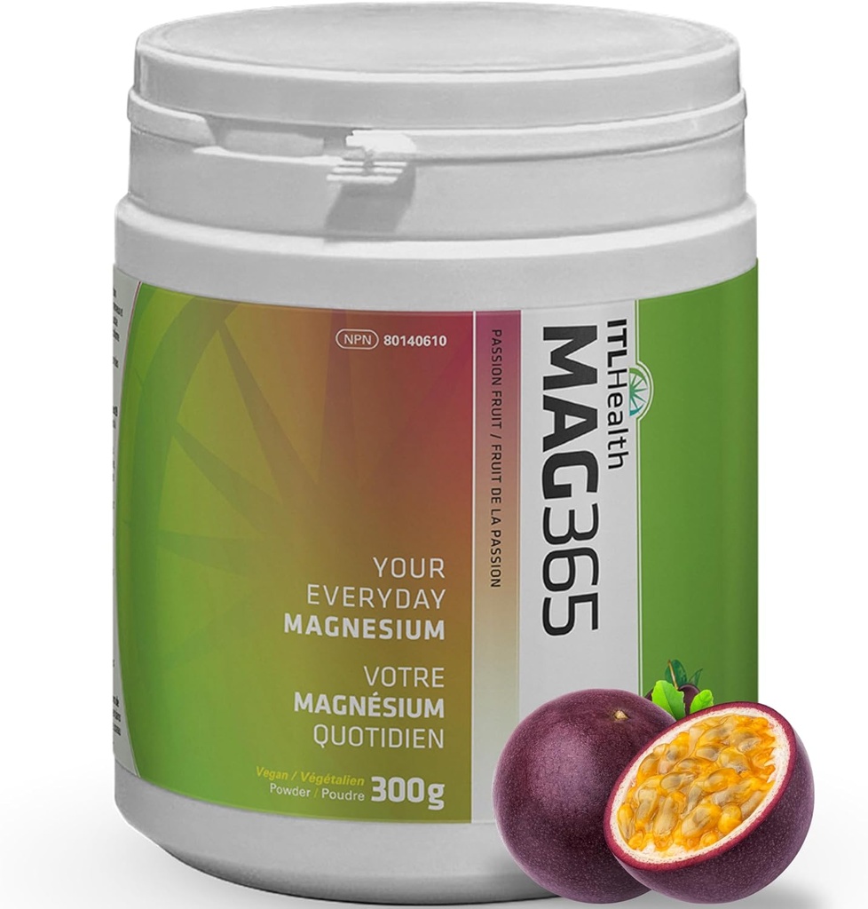MAG365 Pure Ionic Magnesium Citrate Powder - Natürliche & Bioverfügbare Wasserlösliche Ergänzung mit Zitronensäure - Unterstützt Energie, Muskel, Knochen & Herz Funktion | Passionsfrucht 300g 75-Servings