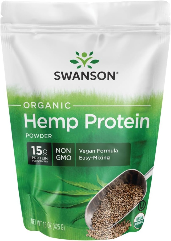 Swanson Certified Organic Hemp Protein 15 Ounce (425 г)