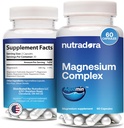 Magnesium Complex Supplement 500 มม. สําหรับผู้ชายและผู้หญิง - Magnesium Glycate & Oxide for more leep, both, & Health Health, meded in USA, 60 Capsoles (Pack of 1).