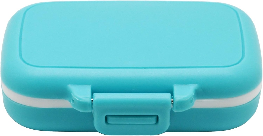 Pocket və ya Purse üçün Kiçik Pill Box Supplement Case - 3 Daşınma müqayisələr Səyahət Dəstəyi Səyahəti Nəyahəti - Daily Vitamin Organizer Box (Blue)