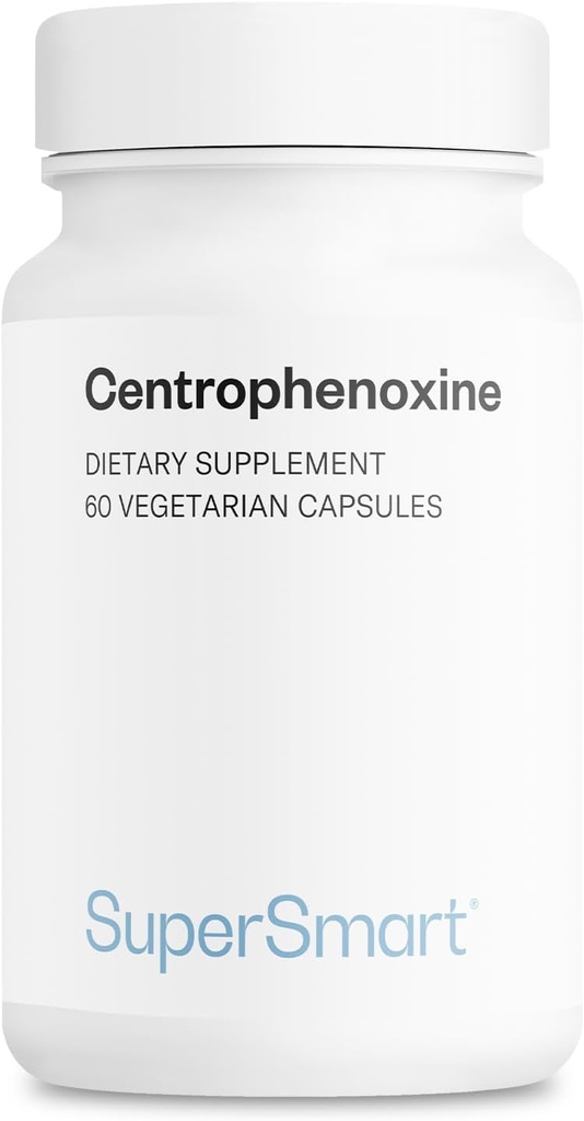 Supersmart - Centrophenxine 500 mg per Day (DMAE & pCPA) - Nootropics Supplement | Non-GMO & Gluten Free - 60 Vegetarian Capsules