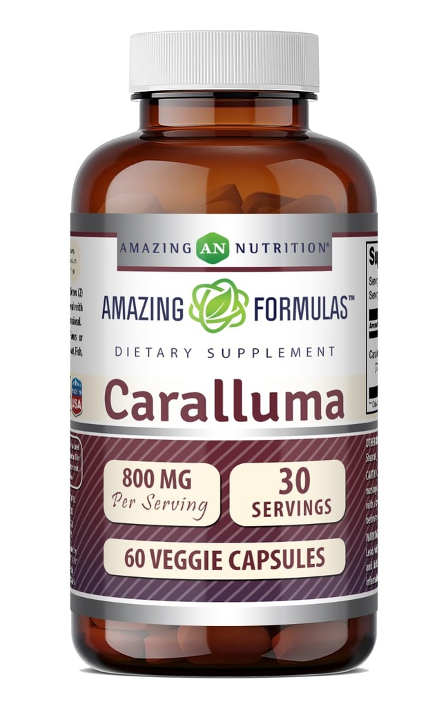 Amazing Formulas Caralluma Supplement | 800 Mg Per Serving | 60 Veggie Capsules | Non-GMO | Gluten-Free | Made in USA