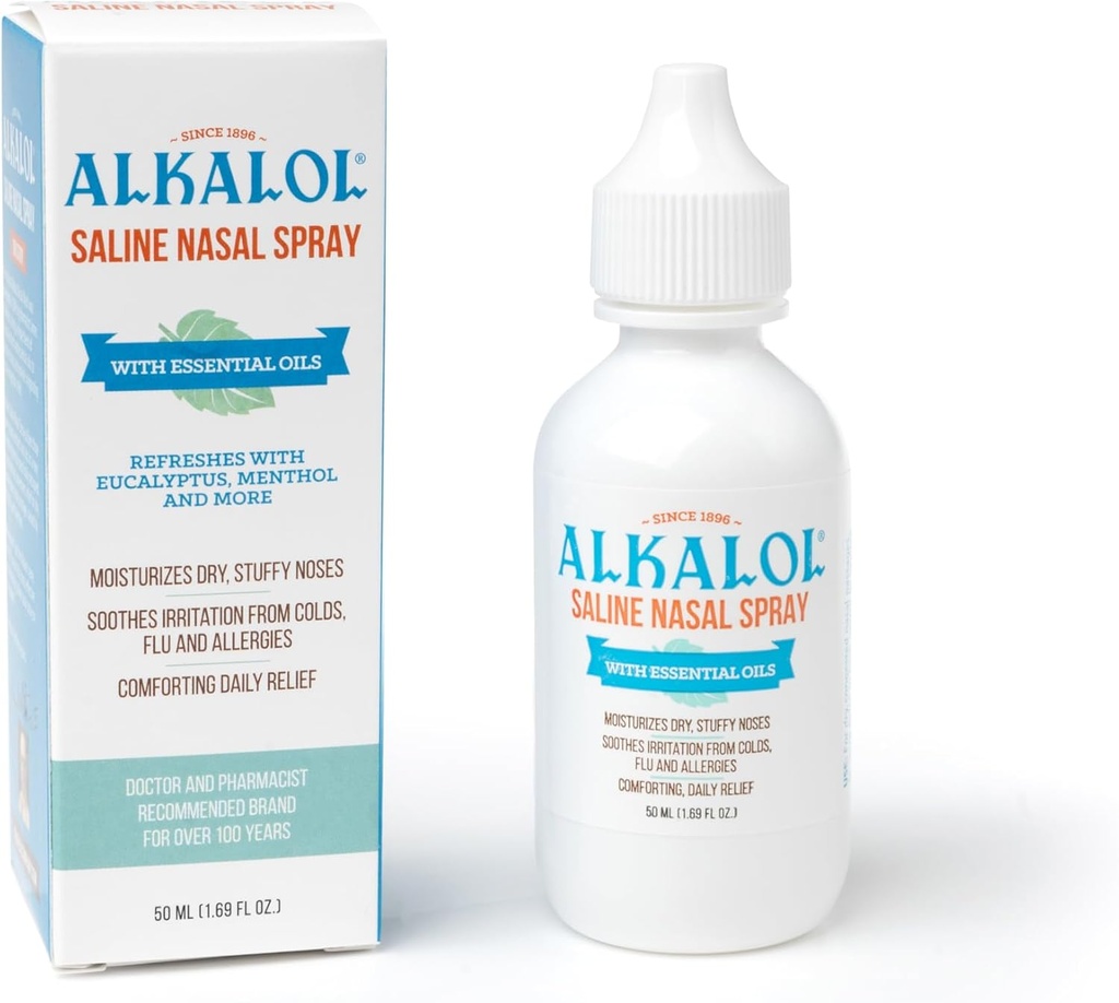 Alkahol Solution Saline Nasal Spray, 1.69 Ounce