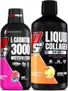 PROSUPPS L-karnitiini 3000 Stimulantti vapaa neste laukausta (Berry) Amino23 neste kollageeni laukausta (Citrus Punch) Bundle