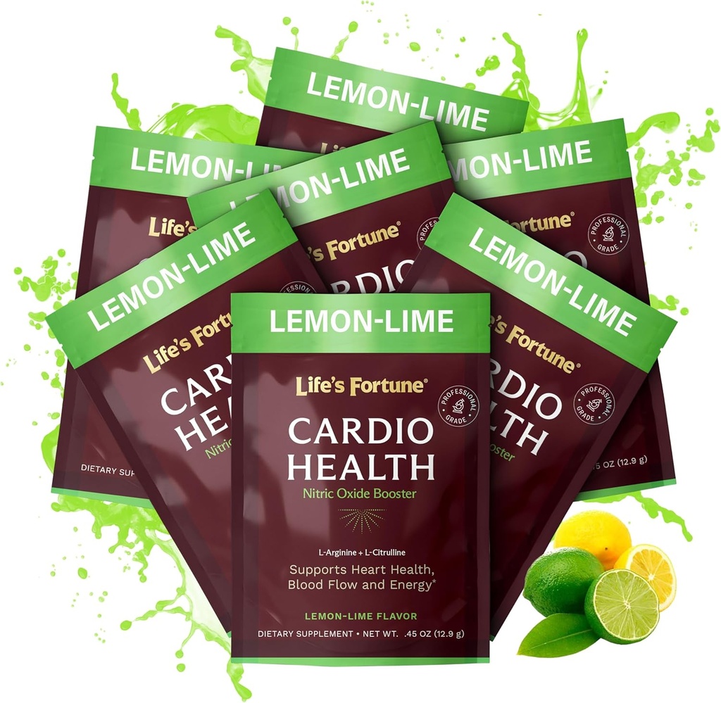 Life's Fortune L Arginine L Citrulline Supplement Powder - High Potency Nitric Oxide Supplement Booster with Natural Lemon Lime Flavor, 7 Servings (Pack of 1)