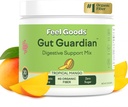 Feel Goods Gut Guardian, Organic Fiber, Probiootti & Prebiootti Powder, Sugar Free, Yrtit Bloat, Gut Health Support, Ruoansulatusterveys miesten & naisten, ei GMO, Vegan, Tropical Mango, 30CT