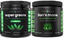 Super Green Unflavored & Lion's Mane Powder. Greens & Adaptogen Bundle