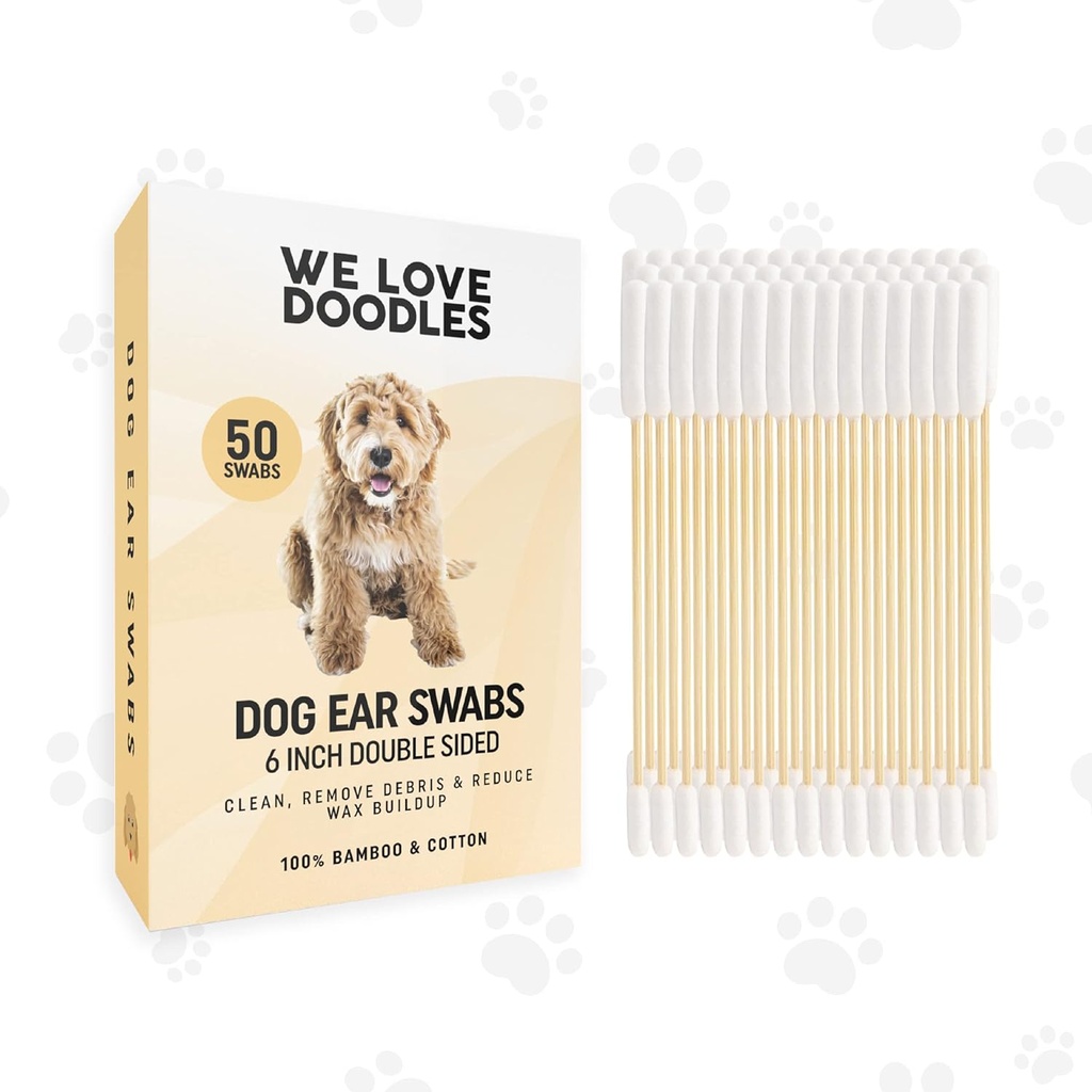 We love Doodles Long Cotton Dog Ear Swabs 