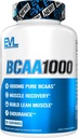 BCAA-ji Aminokisline Dodatki za moške - EVL 2:1:1 5g Kapsule za okrevanje po treningu in Lean Muscle Builder za moške - BCAA1000 Razvejane verige Aminokisline Hranilna dopolnila - 30 Servisi