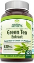 Herbal Secrets Green Tea Extract 630 Mg Per Service | Veggie kapsula osagarria | GMO | Gluten Free | Made in USA (1 Pack, 250 Count)