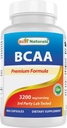 Best Naturals BCAA Branch Chain Amino Acid, 3200mg per Serving, 400 Capsules - Pharmaceutical Grade - 100% Pure Instantized Formula | Pre/Post Workout Bodybuilding Supplement | Boost Muscle Growth