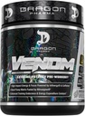 DRAGON PHARMA Venom Super Potency Pre- Workout, Laser Focus + E energy, Intense Makeance, xác nhận các định hướng tăng cường và chịu đựng (40 Phục vụ, Rồng trắng)