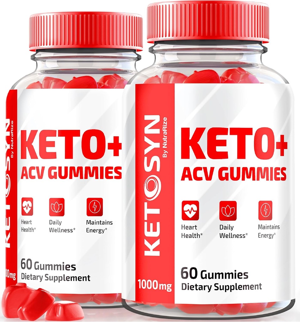 (2 Pack) Ketosyn ACV Keto Gumies, Ketosyn Keto + ACV Gumies a fejlett súlyvesztéshez, Keto Syn Apple Cider Vineval Supplement, Keto- Syn Maximális Erő 1000MG, Gomitas Vélemények (120 Gummies)