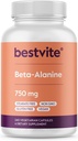 BESTVITE Beta Alanine 750mg (240 kasvissyöjäkapselia) - No Stearates - Vegan - Non GMO - Gluteeniton