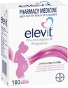 Elevit Pregnancy Multivitamin với 100 bảng vẽ (100 ngày)-Made ở Đức-Mặc định từ New Zealand