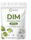 DIM Active Supplement, DIM 300mg, 240 Veggie Capsules (8-Month Supply), 2 in 1 Formula, Estrogen Metabolism, Premium DIM-Plus Broccoli Extract Supplement With Black Pepper for Better Absorption