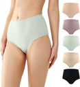 BATTEWA Lavable Incontinencia Absorbencia Ropa interior regular para Mujer, Reutilizable Leak Proof Protection Panties for Bladder Leakage(5Color, Small, 5 Pack)