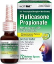 HealthA2Z® Fluticasone Propionate Nasal Spray | 50 mcg per Spray | 24 Hour Allergy Relief | 72 Sprayer | 0,38 fl oz. (11.1mL) | Nasal Decongestant | Non-Drowsy | Allergy Relief Spray