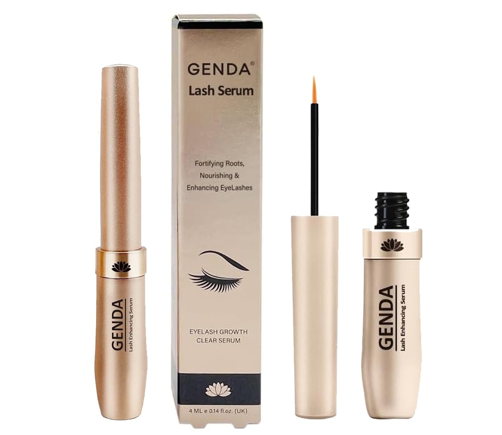 GENDA Ulling Creixement Serum per als grans, més forts i Longer Ull Lashess, augmentant el ple i el voluming Lash i Brows amb Nourishing i Fortify Roots for Chics, Vegan i Cruelty Free (4 ml)