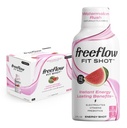 Freeflow Fit Energy Shots, Watermelon Rush, Natural Caffeine Boost with L-theanine, Ginseng, Vitamin, Pregories, Electrolite (6 Count, 2oz Shots)