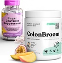 ColonBroom Psyllium Husk 粉碎糖抑制剂 - Chromium Picolinate 200mcg, 2项 - Colon Cleanser Fiber 补充剂(50种服务) + 糖碎糖抑制剂(60种服务)