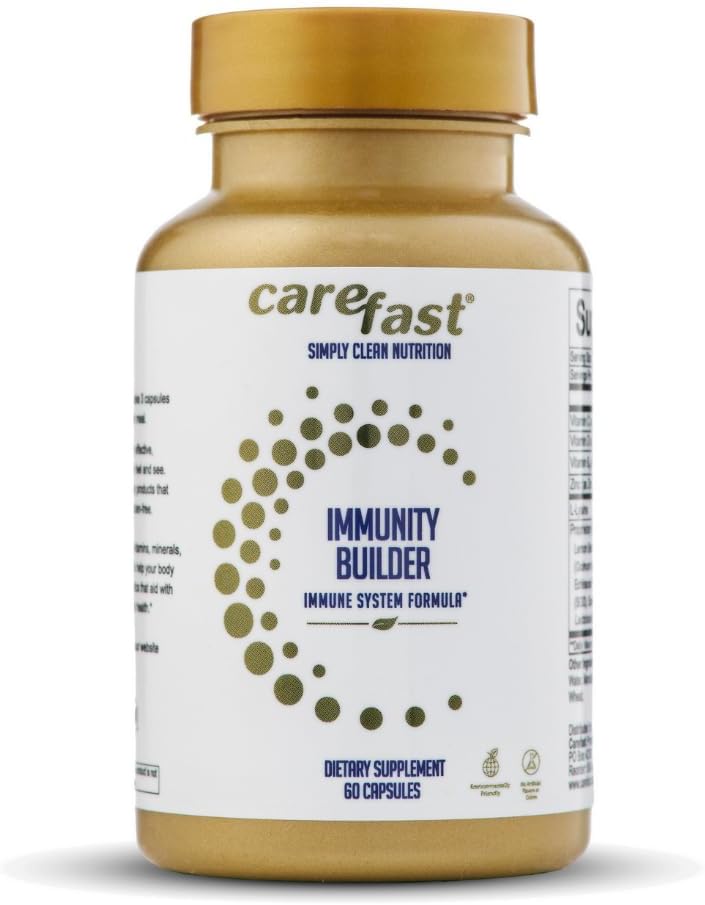 Imunity Builder Suplimente - 60 Natural Vegan Capsule - Vitamine C, B6, D, Elderberry Extract & Zinc - Suport sistem imunitar pentru bărbaţi, Femei, Seniori