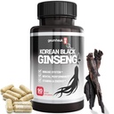 GeumHeuk Korean Black Ginseng Capsule 1000mg Supplement - Non GMO, High Ginsenosides, High Absorption Rate, Enhance Immunity, Metal Performance, Stamina & Energy, Men & Women - 90 Vegan Capsules