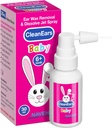 NAVEH PHARMA® CleanEars Baby | Fast-Acting Ear Wax Remove Spray | Breaks Down & Dissolves Earwax en Só 1 Tratamento | Clinicamente probado para ser 300% máis eficaz | Mineral Oil, Gentle&Safe | 1 OZ