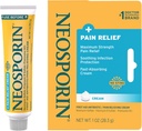 Neosporin + en-Strength Pain Relief Dual Action Cream, First Aid Topical Antibiyotik ve Analgesic Cream for Yara Bakımı Of Minor Cuts, Boates and Burns, Polymyxin B & Pramoksie HCl, 1 oz