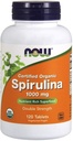 지금 식품 - 인증 유기, Spirulina, 1000 mg, 120 정제