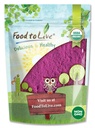 Fødevarer til levende økologisk sort Currant Juice Powder, 8 Ounces - non-GMO, Rå, Kosher, Vegan Superfood, Bulk, Rig i antioxidanter, Great for Juices, Drinks, og Smoothies, Indeholder Maltodextrin
