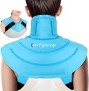Komfortowy Ice Pack for Neck Shoulders Relief Pain with Straps, wielokrotnego użytku żel Shoulder Ice Pack Wrap, Cold Compression Physical Therapy Recovery for Upper Back, Urazy szyjne (S)