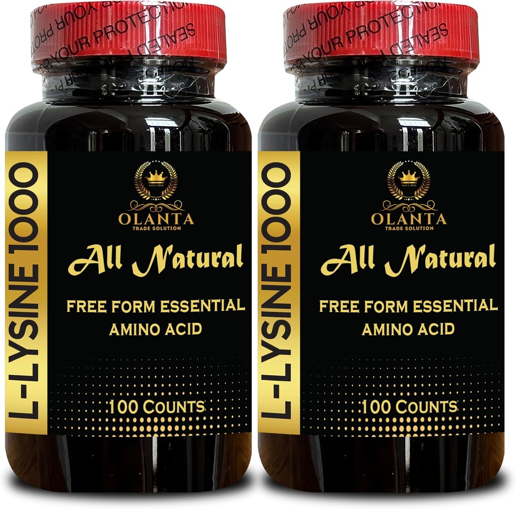 L-LLSE 1000 MG Free Form Amino December - การรองรับเนื้อเยื่อสุขภาพ, L-Lysine 1000 mg, Diecial Supplement, Amino December for Protein spolation, Form Amiloid, 2 Counts 200