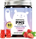 PMS Tambahan Dukungan untuk Perempuan. Menstrual Relief Gummies to Target Hormonal Breakout, Bloating, Period Cramps, & Mood Swings. Vegan, dengan Vitamin B6 & Lemon Balm, 60 Gummi