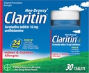 Claritin 24 HR Non Drowsy Allergy Medicine, Loratadine antihistamiinitabletit, 30 Ct