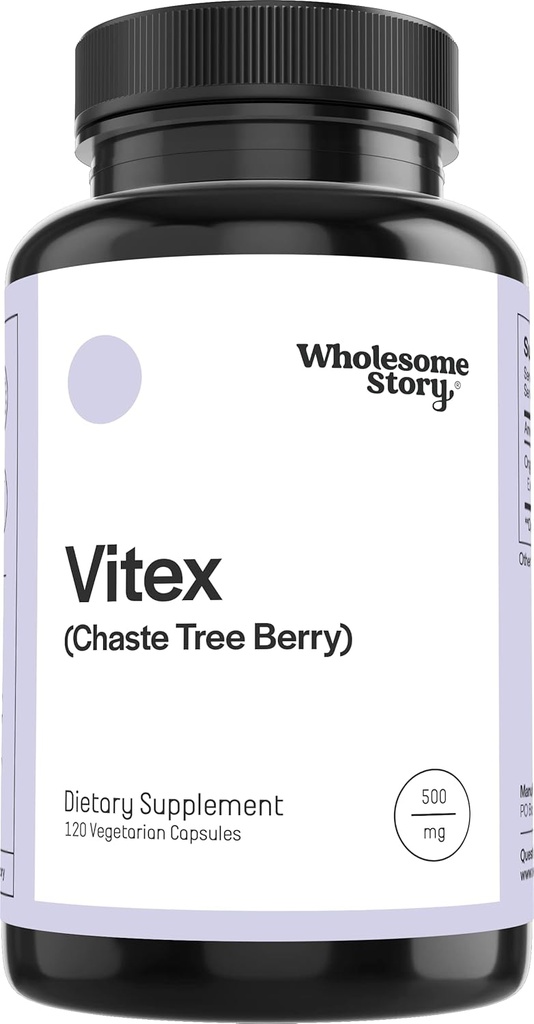 Whoolsome Story Organic Vitex Chasteberry Addition for Women  горящ баланс, фертилност поддръжка & период Регламент Витекс Бери Agnus Castus Extract  по 120 капсули