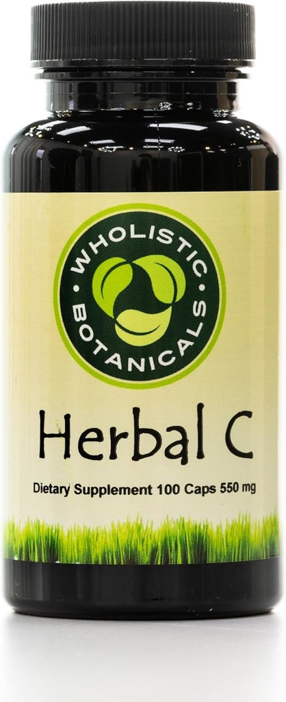 Herbal C Capsule - Vitamin C Suplemen - Antioksidanm dan Immune System Booster, Adrenal Glands dan Divalry Dukungan - 100 ct