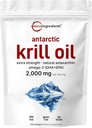 Micro Składniki Antarktycznego Kryla Suplement oleju, 2000 mg Per Serving, 240 Softgels, Potrójne siły, Bogaty w Omega- 3 s EPA, DHA & Natural Astaxanthina, Wspiera system immunologiczny i zdrowie mózgu