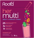 Root'd Multivitamine Powder for Women - 25 Vitamines & Minerals with 3X Electrolytes, 9 Organic Superfoods, Probiotics & Enzymes, Sugar-Free Multivitamine & Hydration 
