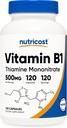 Nutricost vitamin B1 (thiamin) 500mg, 120 kapsler